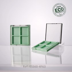 PET Square Eyeshadow Compact: Eco 4-Pan Palette